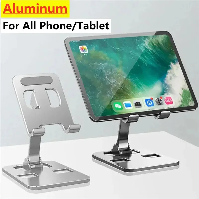 Universal Aluminum Alloy Foldable Desk Phone Holder Mount Stand For