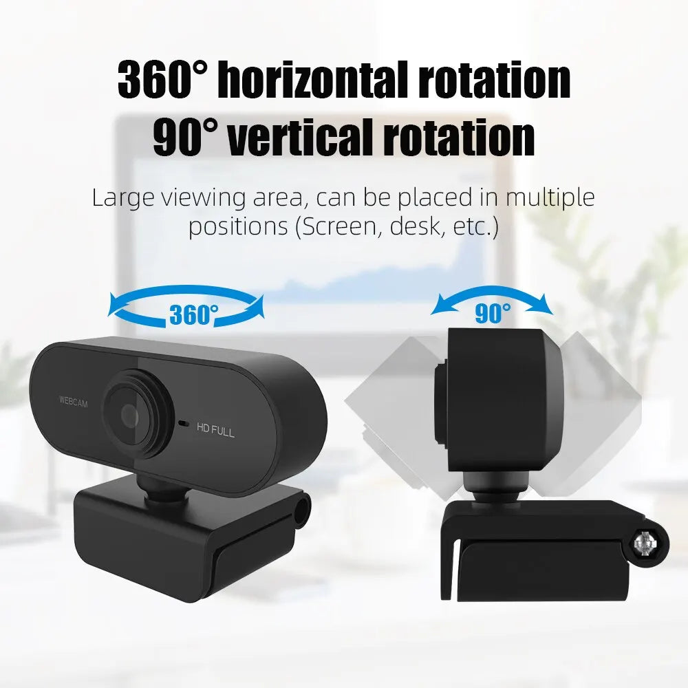 Full HD 1080p Webcam USB With Mic Mini Computer Camera,Flexible