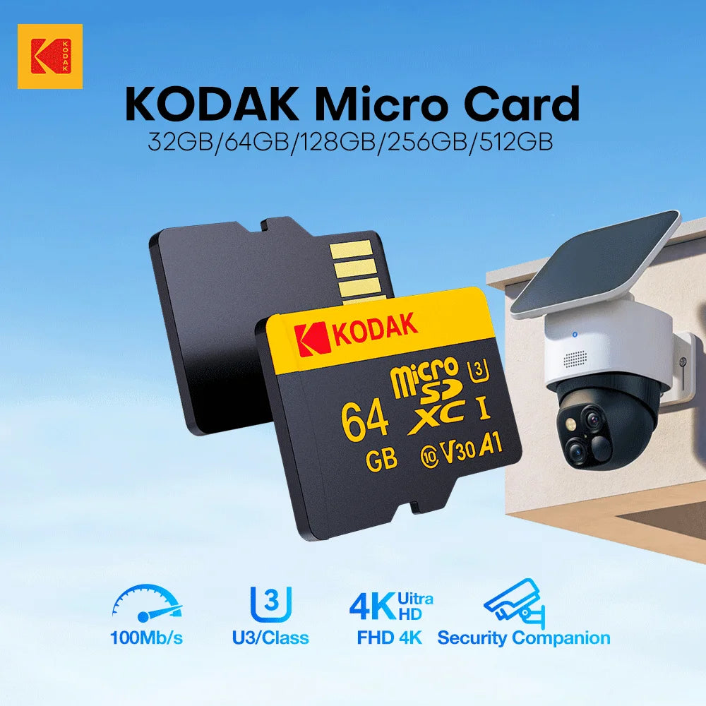 Kodak Micro SD Card Memory Card Class 10 32GB 64GB 128GB 256GB U3 4K