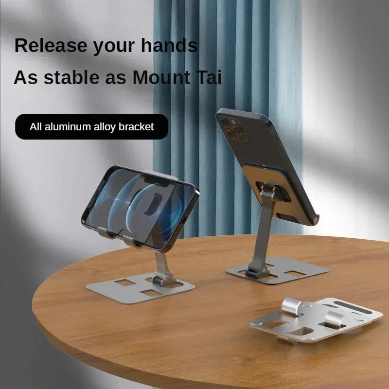 Universal Aluminum Alloy Foldable Desk Phone Holder Mount Stand For