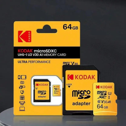 Kodak 32GB-256GB Micro SD Memory Card - High Speed Class 10 U3 UHS-I