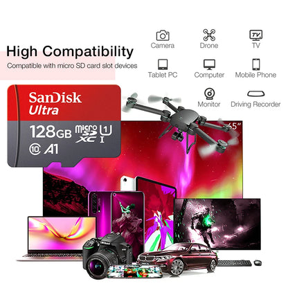 بطاقة ذاكرة سانديسك الأصلية بسعة 256 جيجابايت 128 جيجابايت 64 جيجابايت 32 جيجابايت TF micro SD 