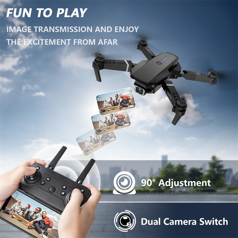 The E88 dual-camera drone